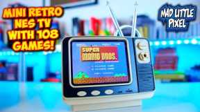 A Mini Retro TV With NES Games Built In? The GV300 Retro Bookshelf TV Handheld REVIEW!