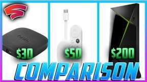 The Best Android TV Box For Google Stadia! Shield Tv Pro Vs Walmart Onn Vs Chromecast Google TV!