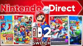 Every New Mario Game for the Nintendo Switch 2 Direct…