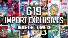 619 Import Exclusive Nintendo Switch games With English!
